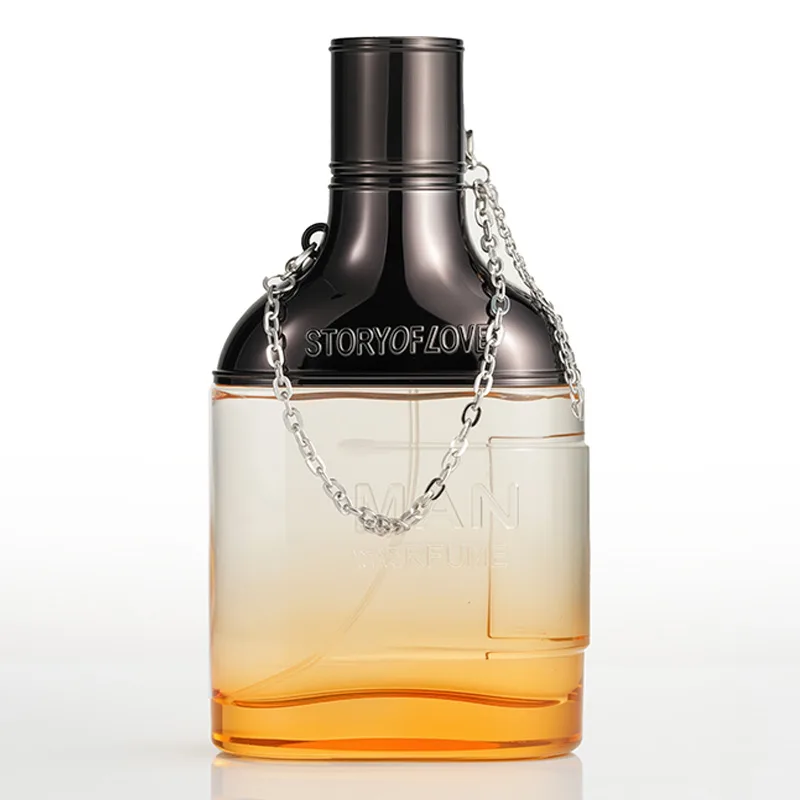 Chained Eau De Cologne For Men,Amber Wood Eau De Cologne, 3.4 FL.OZ Long Lasting Woody Citrus Scent Perfume For Men, Ideal Gift Set view 4