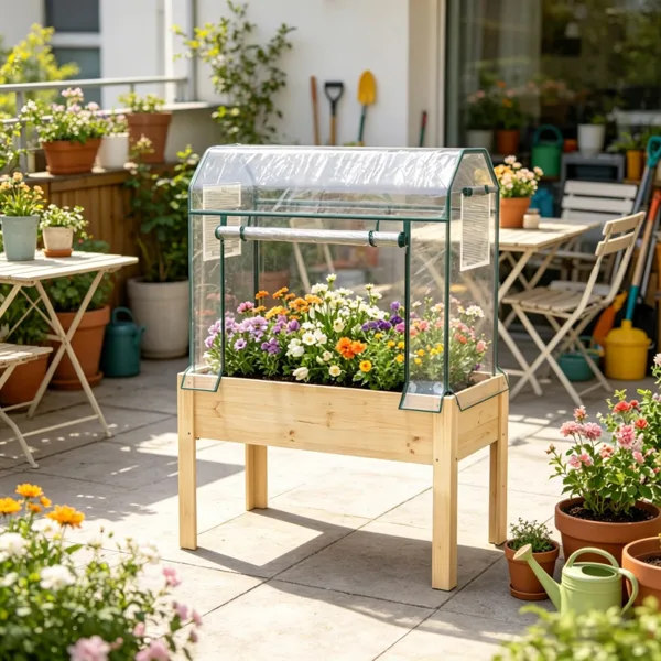 Piece Raised Garden Bed With view 2
