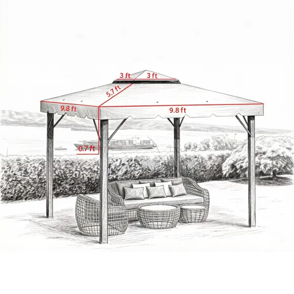 Gazebo Canopy Replacement Only Canopy Roof view 2