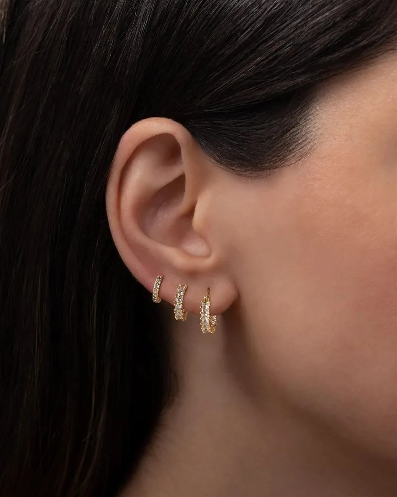 Cube Zircon Dome Set Thick Small Sharp Corner Dome Fashionable Daily Perforated Jewelry, Fashionable Daily Perforated Versatile Jewelry view 3