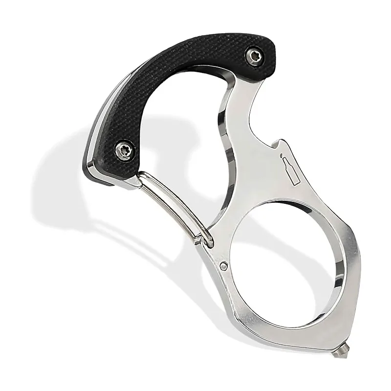 2pcs Car Key Buckle Hook, Portable Key Holder, Multifunctional Carabiner Keyring With Beer Bottle Opener, Car Rescue Glass Breaker view 2