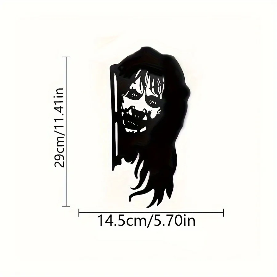 Gothic Witch Metal Wall Art - Handmade Wrought Iron Window Hanging For view 8