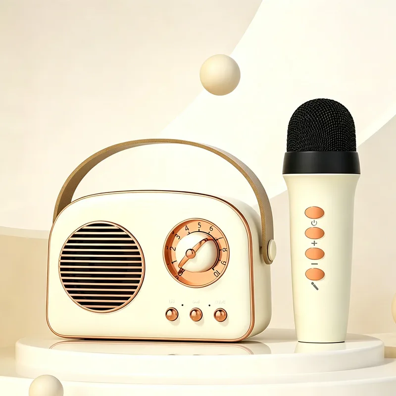 Mini Portable Karaoke Machine With Wireless Microphones view 5