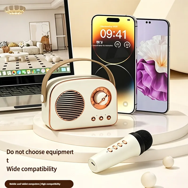 Mini Portable Karaoke Machine With Wireless Microphones view 6