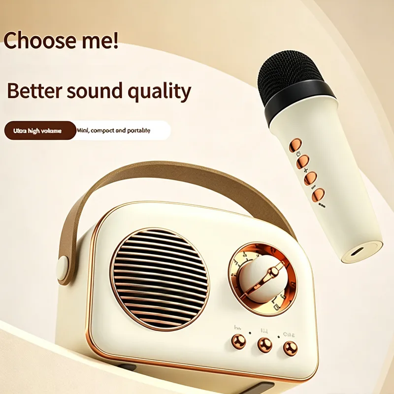 Mini Portable Karaoke Machine With Wireless Microphones view 11