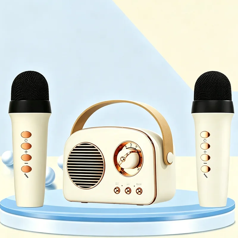 Mini Portable Karaoke Machine With Wireless Microphones view 9