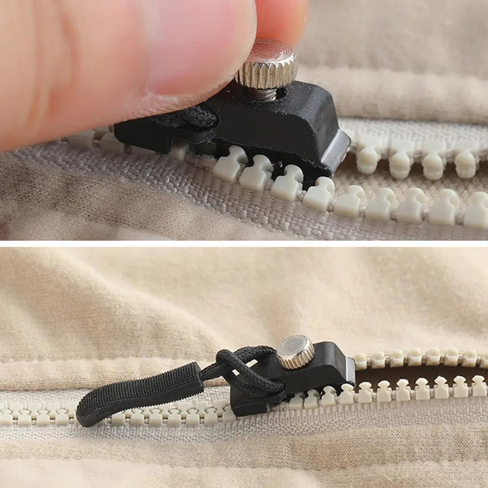 30 PCS Universal Zipper Repair Kit Zipper Fixer, Plastic Detachable Pull Replacement Pulls, Quick Install Zip Heads Fix Zippers No Sewing Required For Bags Purses Jackets Coats ,3 Different Size view 2