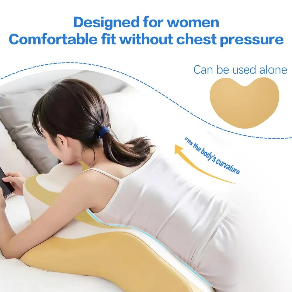 Ergonomic Heart-shaped Memory Foam Chest Support Pillow, Cute Backrest Cushion To Relieve Pressure,Self-pickup Only view 3