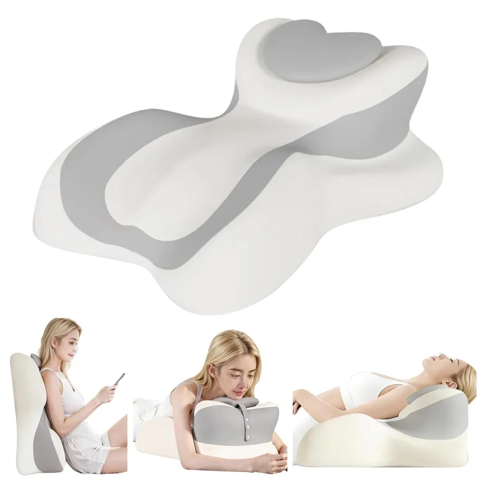 Ergonomic Heart-shaped Memory Foam Chest Support Pillow, Cute Backrest Cushion To Relieve Pressure,Self-pickup Only