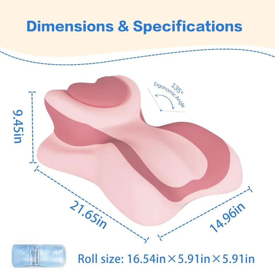 Ergonomic Heart-shaped Memory Foam Chest Support Pillow, Cute Backrest Cushion To Relieve Pressure,Self-pickup Only view 2