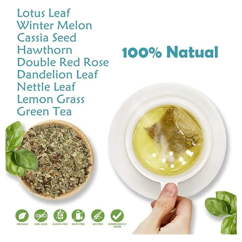 Leaf Lung Cleanse Tea Bags, Natural Herbal Detox Tea For Lung Support, Metabolism & Immune Boost view 2