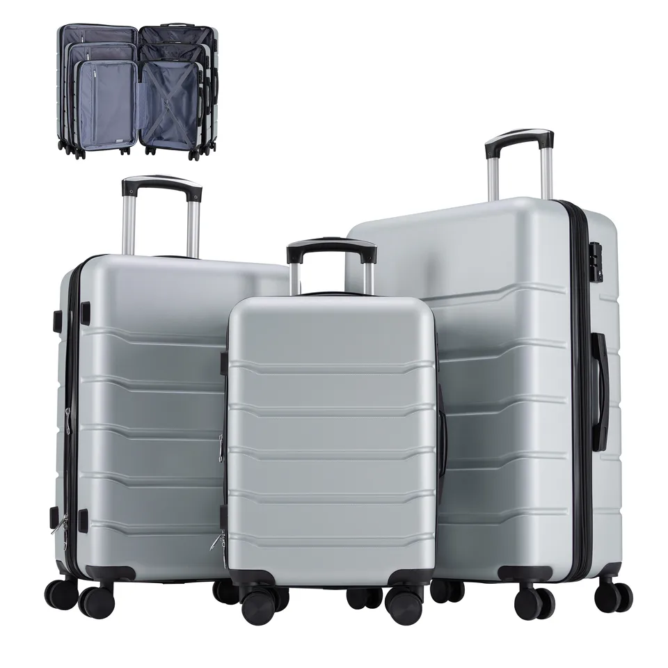 Hard Shell Carry On Suitcase, ABS Spinner Wheel Luggage, Lightweight And Expandable Rolling Travel Bag view 2