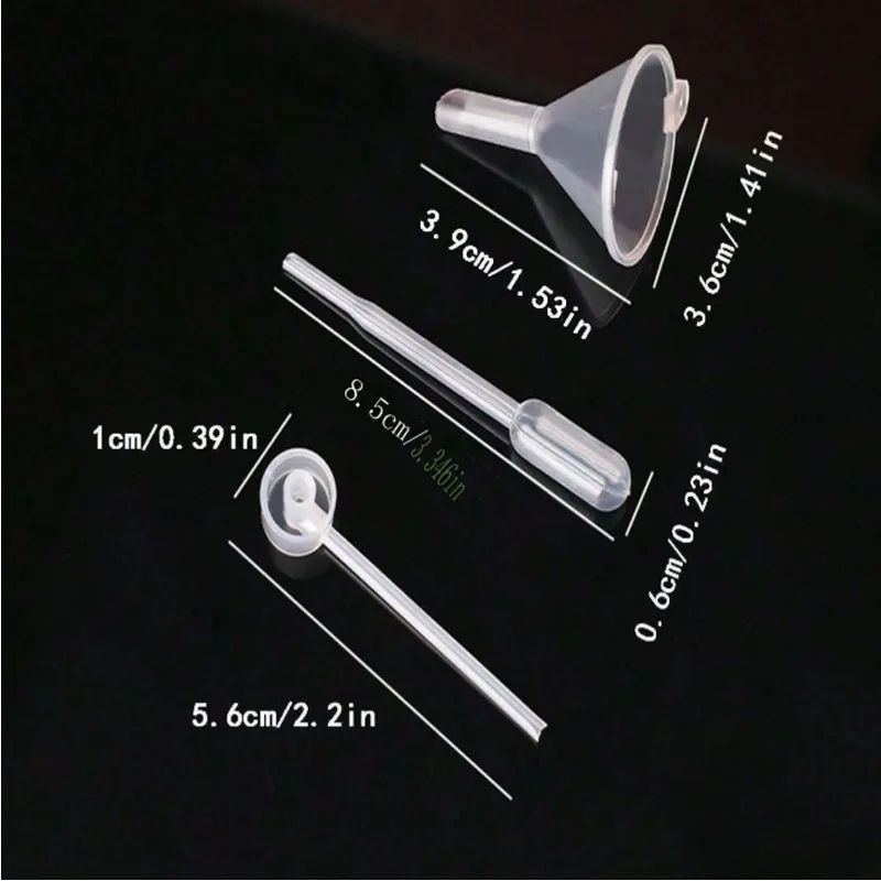 3pcs Mini Plastic Dispenser For Fragrance Diffuser Dropper Bottle Liquid Essential Oil Drip Pump Head Dispensing Tool view 2