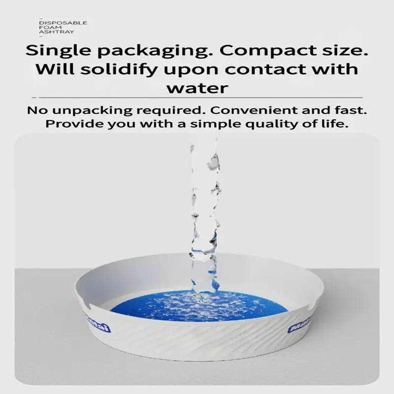 25pcs Disposable Ashtrays,Disposable Ashtrays For Cigarettes With Water Foaming Sand Base, Odor Control, Portable Ashtray For Home, Office view 2