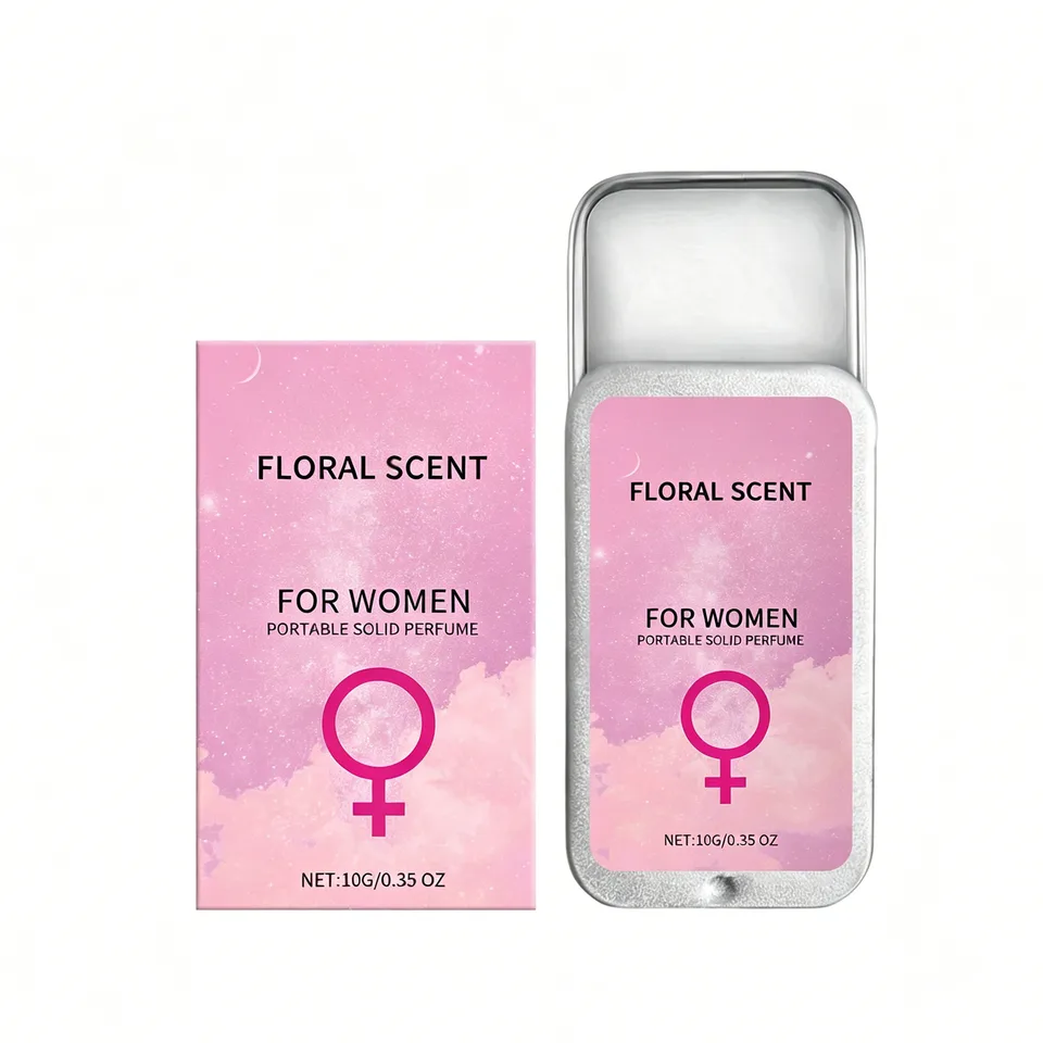 Women Floral Solid Perfume, Long Lasting Light Fragrance Portable Solid Scent Balm
