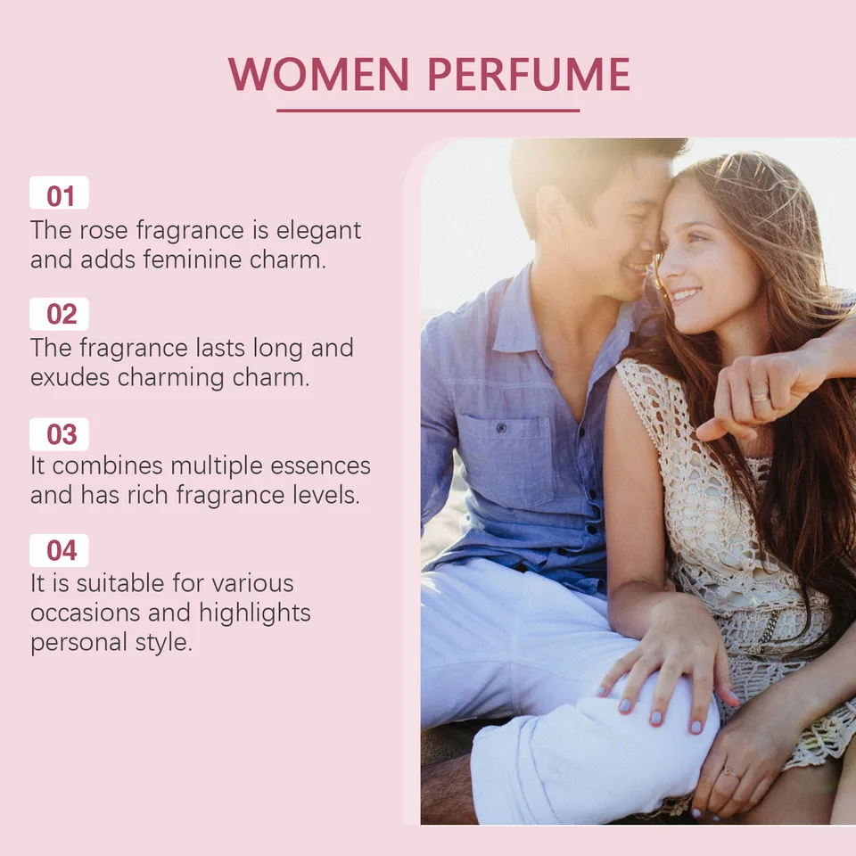 Women Desert Rose Perfume Spray, Elegant Long Lasting Light Floral Scent Fragrance Mist view 4