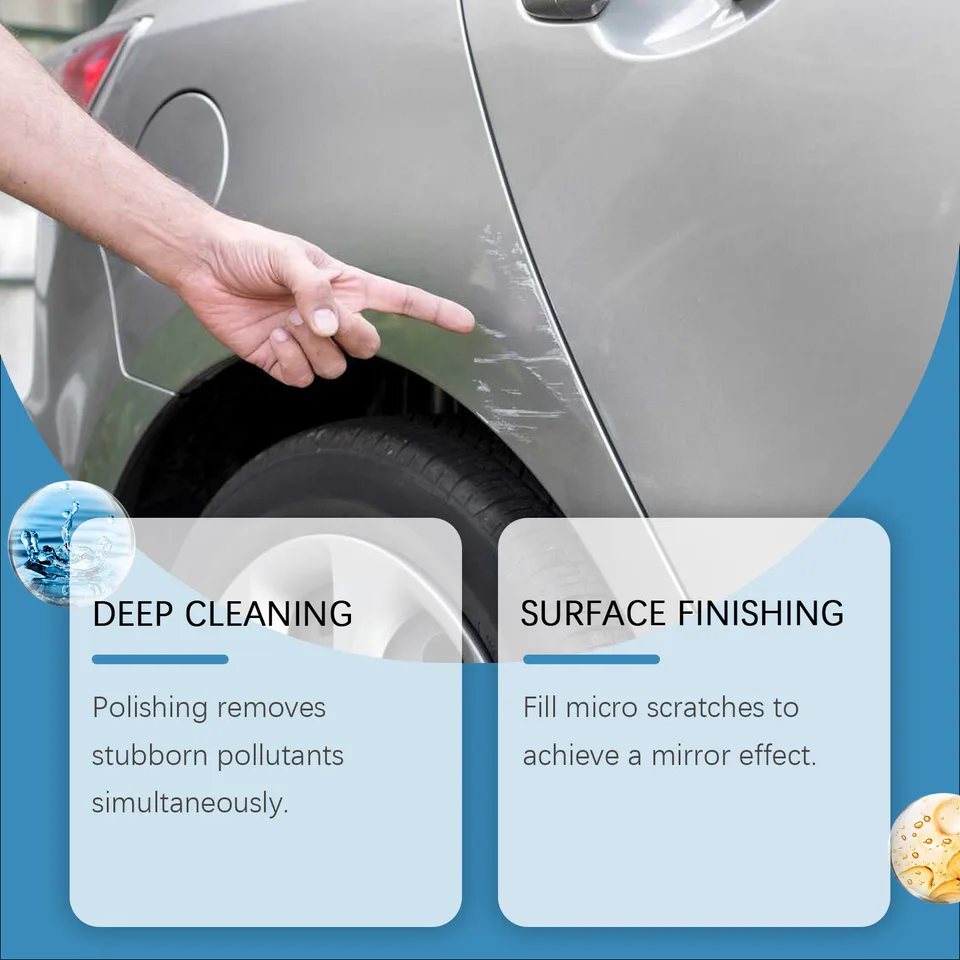 Car Scratch Remover Paste, Universal Auto Paint Scratch Repair Cream For All Car Colors, Remove Scratches, Water Marks & Swirl Marks With Sponge view 3