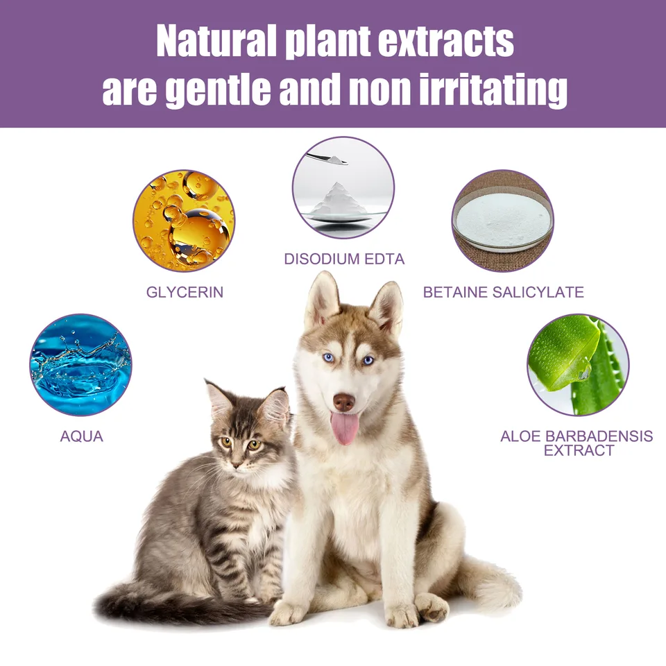 118ml Pet Ear Rinse Cleaner With Glycerin & Disodium EDTA, Anti-Itch Antimicrobial Ear Wash For Dogs Cats, Alcohol-Free Gentle Ear Cleanser view 4