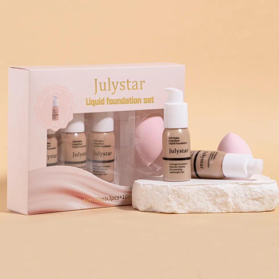 Concealer Long Lasting Makeup Setting Without Taking Off Makeup Liquid Foundation Facial Natural Moisturizing Foundation Make-up Set view 7