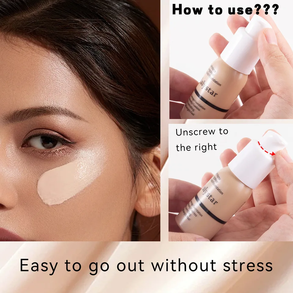 Concealer Long Lasting Makeup Setting Without Taking Off Makeup Liquid Foundation Facial Natural Moisturizing Foundation Make-up Set view 5