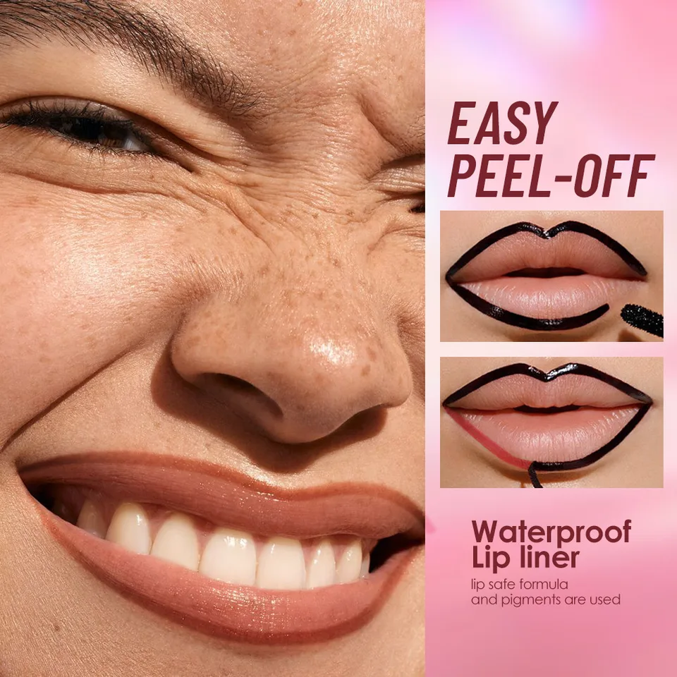 Tear And Pull Lipliner Peel Off Lip Liner Matte, Not Easy To Smudge, Line Hook Lip Marker Makeup Pen view 3