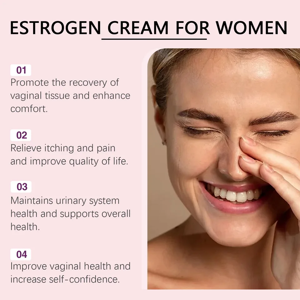 Women's Estrogen Intimate Care Cream, Gentle Private Repair Lotion With Estriol, Glycerin & Allantoin, Relieve Dryness & Discomfort, 30g view 2