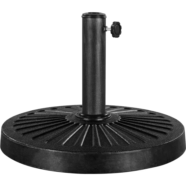 30 Lb Heavy Duty Iron Patio Umbrella Base 18in For Outdoor, Black Shipment From Walmart