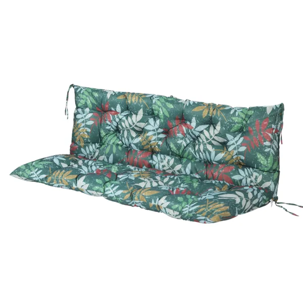 Outdoor Swing Cushions 70 Inch, Waterproof 4i Thick Porch Swing Cushion Replacement With Backrest And Ties, Comfortable 2-3 Seat Pation view 3