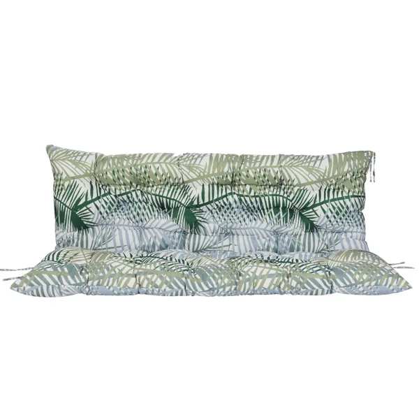 Outdoor Swing Cushions 70 Inch,Waterproof 4in Thick Porch Swing Cushion Replacement With Backrest And Ties,Comfortable 2-3 Seat Pation Swing Pad For Backyard,Garden,Lawn,Outdoor Furniture Bamboo Leaf
