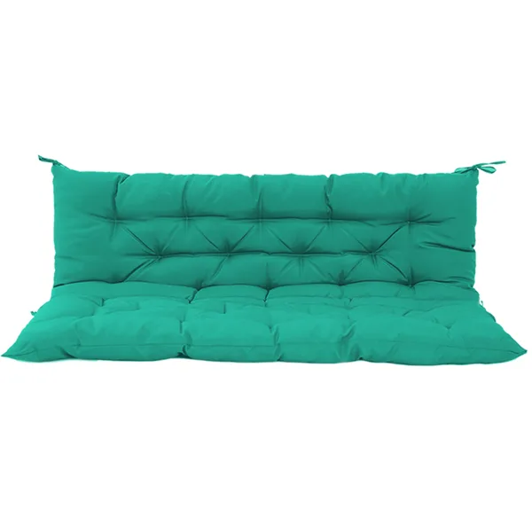 Outdoor Swing Cushions 60 Inch,Waterproof 4in Thick Porch Swing Cushion Replacement With Backrest And Ties,Comfortable 2-3 Seat Pation Swing Pad For Backyard,Garden,Lawn,Outdoor Furniture Blue