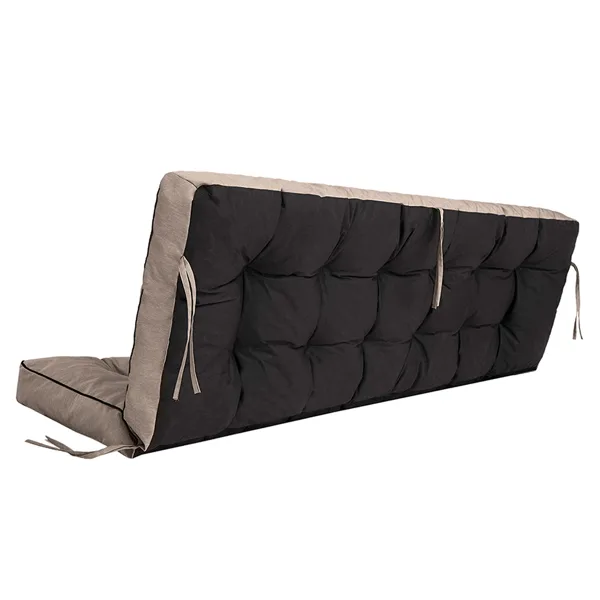 Outdoor Swing Cushions 55 Inch,Waterproof 4in Thick Porch Swing Cushion Replacement With Backrest And Ties,Comfortable 2-3 Seat Pation Swing view 3