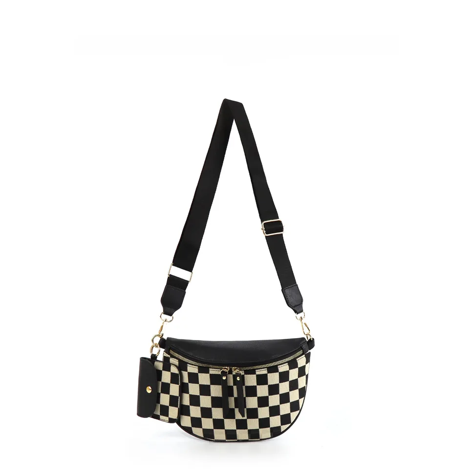 Only Self Pickup---Ladies' Trendy Checkerboard Pattern Portable Bag view 1