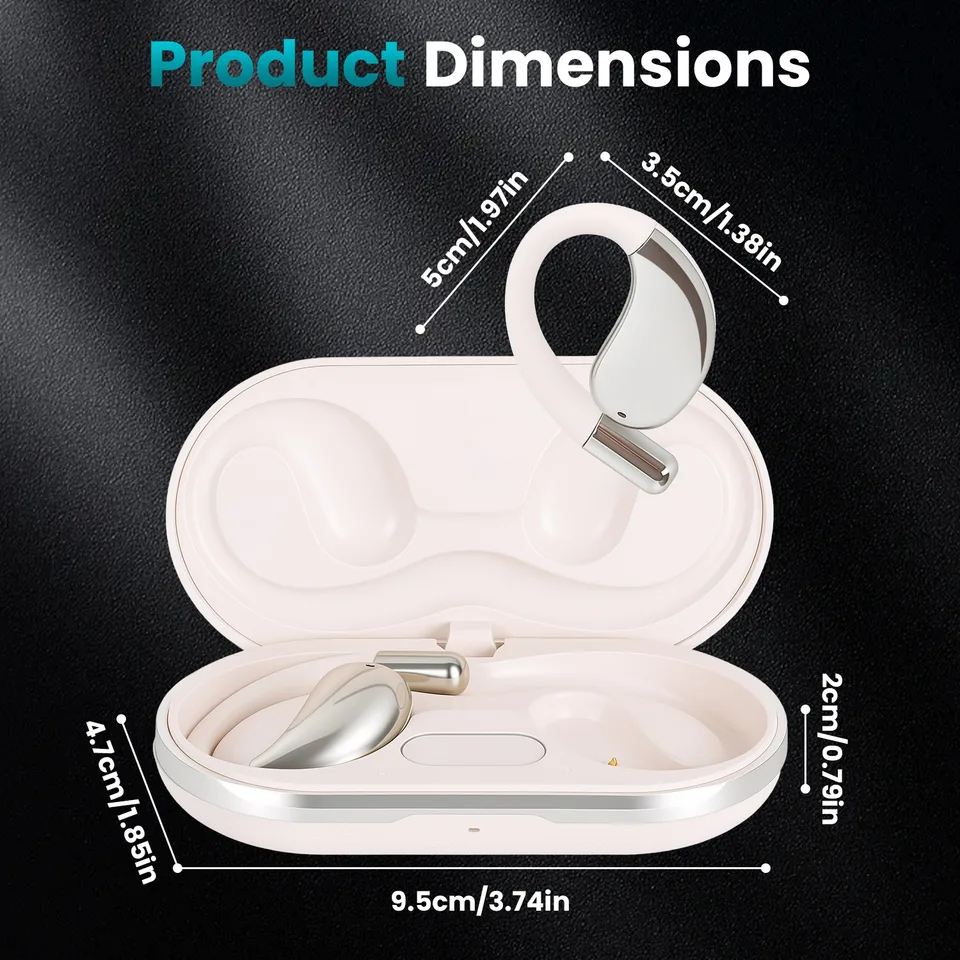 Open-Ear AI Translation Earbuds 165-Language Real-Time AI Headphone Wireless 5.4 Translating Earbuds With Charging Case For Travel Meetings view 13