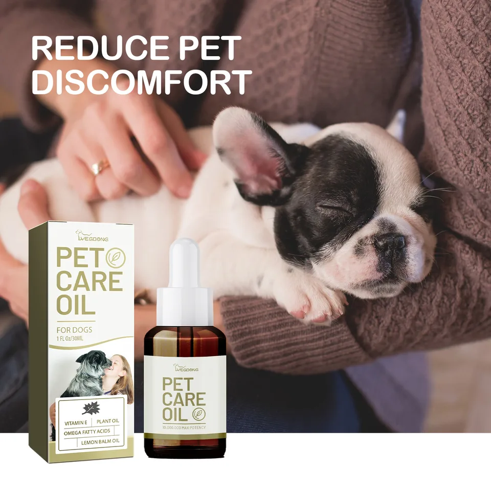 Dog Pet Care Oil With Lemon Balm Oil Fatty Acids, Joint & Muscle Relief Supplement Oil For Canine Mobility Support view 2