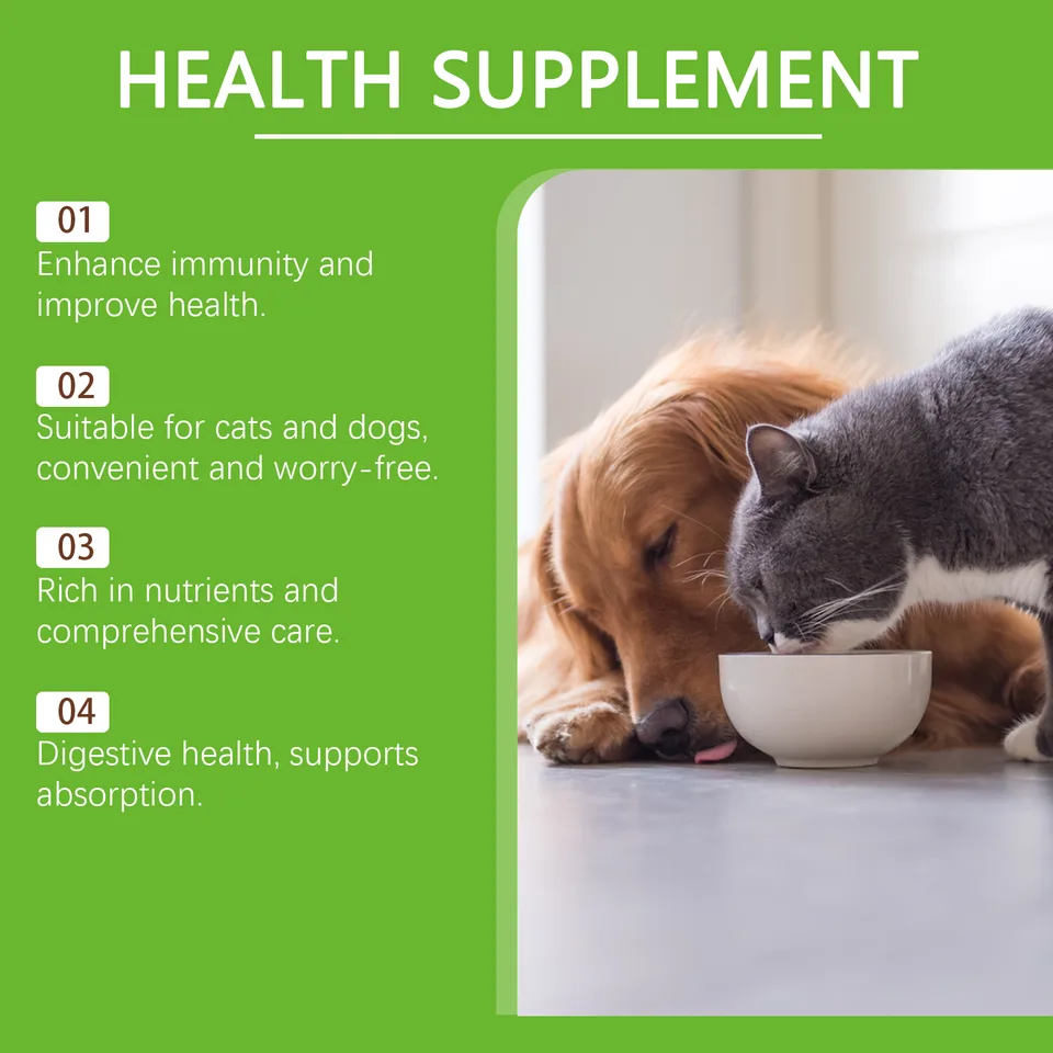 Pet Probiotics & Vitamin Tablets For Dogs & Cats, Gut Health Supplement, Support Digestion & Immune System, 80 Chewable Tablets view 2
