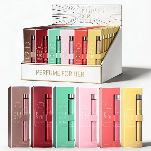 Women's 6-Piece Set Travel Perfume 35ml 1.18oz Perfume For Her PDQ Sweet Gourmand & Floral Fragrances Long Lasting For Party Night Out & Daily Wear Perfect Gift For Girlfriend, Best Friend, Mother