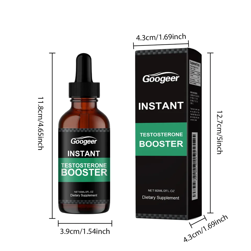 Instant Testosterone Booster Drops, Natural Dietary Supplement With Shilajit & Ginseng Extract, Fast Absorption Energy Support For Men, 60ml view 3