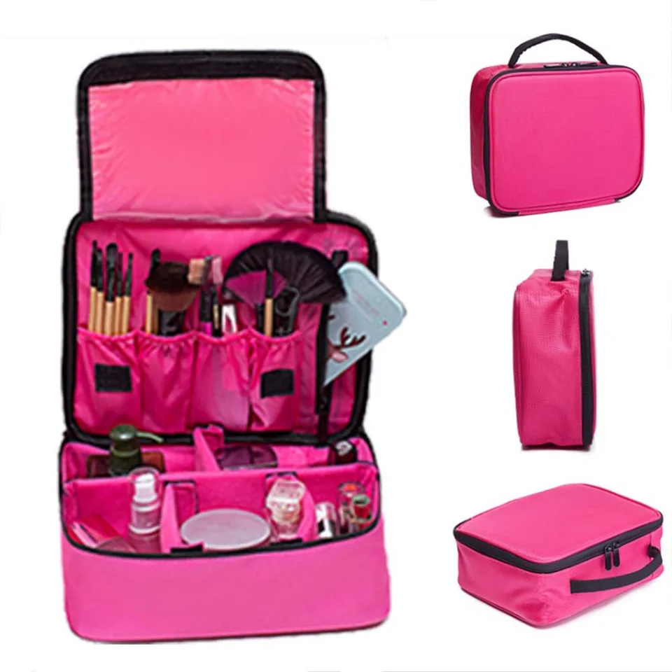 Travel Makeup Bag Cosmetic Toiletry Case Hanging Pouch Wash Organizer Storage Toiletry Cosmetic Storage Handle Washbag view 1