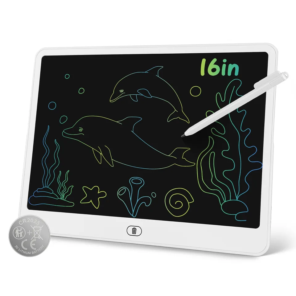 LCD Writing Tablet For Kids, Reusable Doodle Board With Stylus & Lock Function, One-Touch Erase Drawing Pad For Boys Girls Toddler Travel view 17
