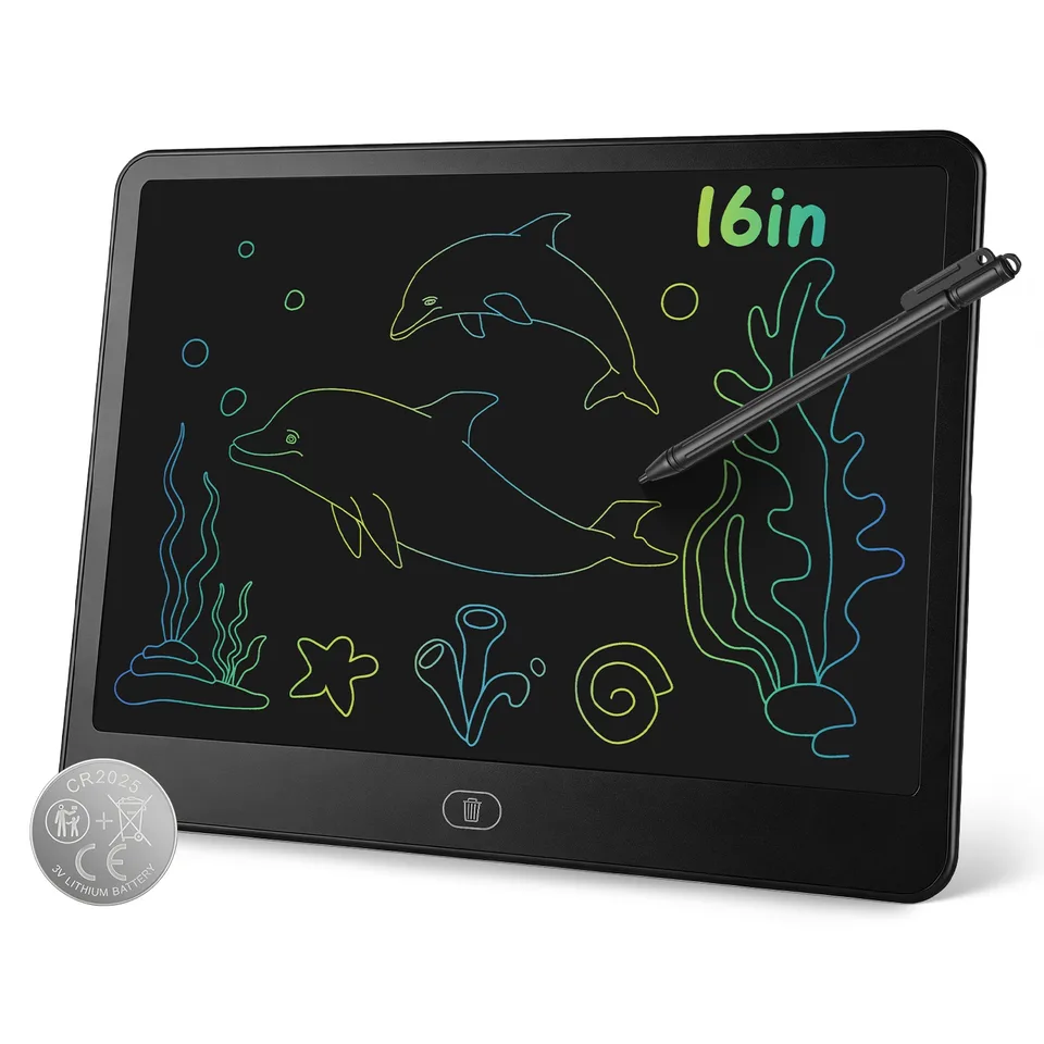 LCD Writing Tablet For Kids, Reusable Doodle Board With Stylus & Lock Function, One-Touch Erase Drawing Pad For Boys Girls Toddler Travel view 10