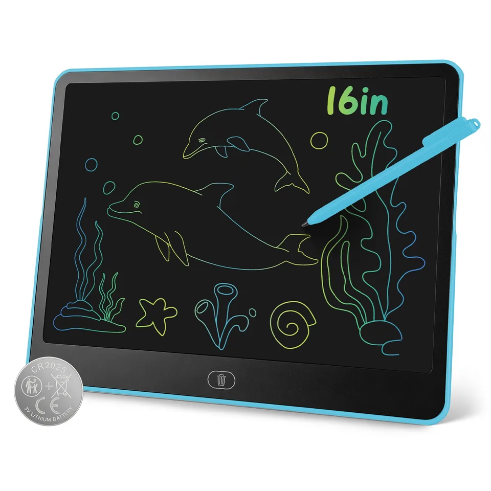 LCD Writing Tablet For Kids, Reusable Doodle Board With Stylus & Lock Function, One-Touch Erase Drawing Pad For Boys Girls Toddler Travel view 2