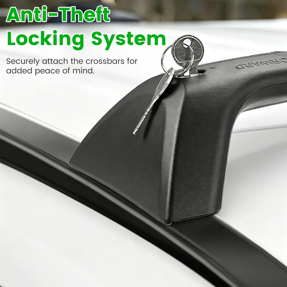 Roof Rack Cross Bars For Fit RAV4 2019-2025 Aluminum Roof Rails Cargo Crossbars For Flush Side Rails Heavy Duty Rooftop Carrier Anti-Theft view 10