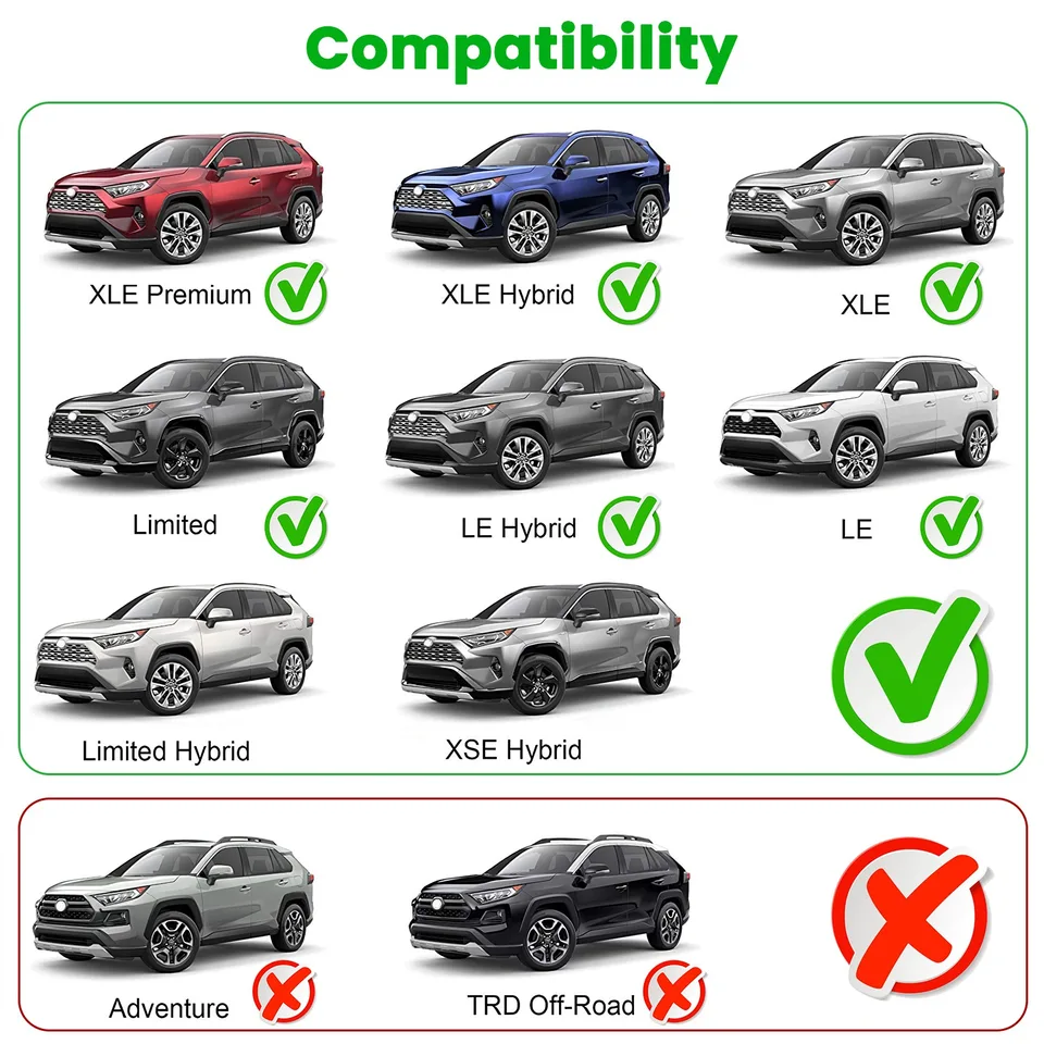 Roof Rack Cross Bars For Fit RAV4 2019-2025 Aluminum Roof Rails Cargo Crossbars For Flush Side Rails Heavy Duty Rooftop Carrier Anti-Theft view 9