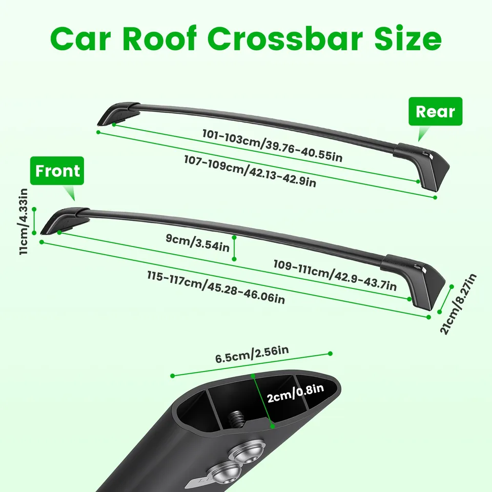 Roof Rack Cross Bars For Fit RAV4 2019-2025 Aluminum Roof Rails Cargo Crossbars For Flush Side Rails Heavy Duty Rooftop Carrier Anti-Theft view 13