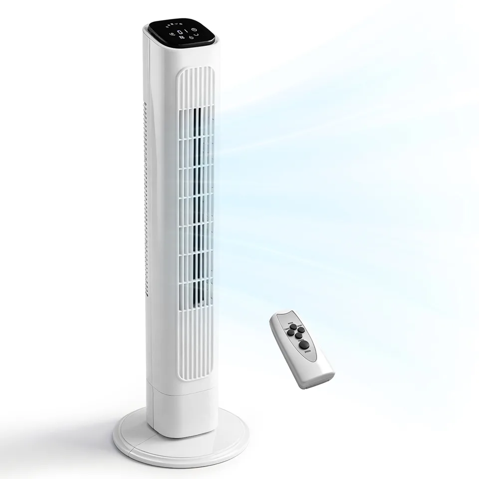 36 Inch Tower Fan, 110V 45W Quiet Cooling Column Fan With Copper Motor, Touch & Remote Control, 3 Speeds 3 Modes, 9H Timer, Wide Oscillating Standing Fan For Bedroom Office Home view 2