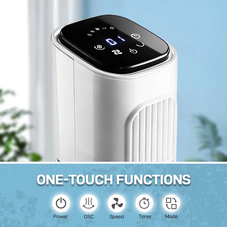 36 Inch Tower Fan, 110V 45W Quiet Cooling Column Fan With Copper Motor, Touch & Remote Control, 3 Speeds 3 Modes, 9H Timer, Wide Oscillating Standing Fan For Bedroom Office Home view 4
