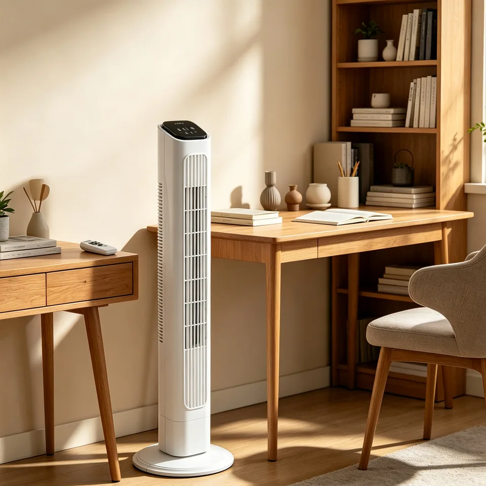 36 Inch Tower Fan, 110V 45W Quiet Cooling Column Fan With Copper Motor, Touch & Remote Control, 3 Speeds 3 Modes, 9H Timer, Wide Oscillating Standing Fan For Bedroom Office Home
