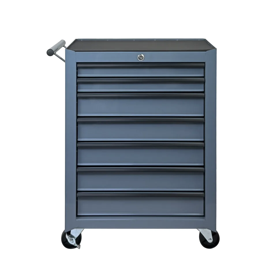 Rolling Metal Tool Chest With 7 Drawers, 20inch 7-Drawer Tool Chest Cabinet With Ball Bearing Drawer Slides, Steel Tool Storage Box Organizer -GREY