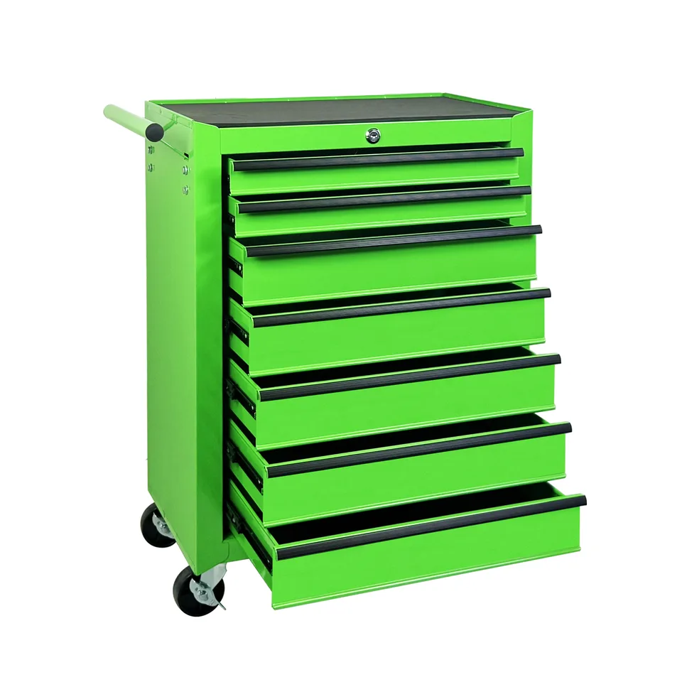 Rolling Metal Tool Chest With 7 Drawers, 20inch 7-Drawer Tool Chest Cabinet With Ball Bearing Drawer Slides, Steel Tool Storage Box view 2