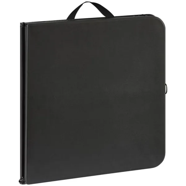 40in Plastic Adjustable Height Fold-in-Half Folding Table, Rich Black Shipment From Walmart view 3